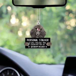 Poodle04Personal Stalker Car Hanging Ornament