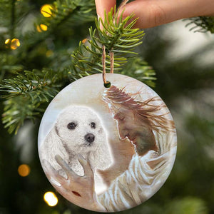 New Release -Poodle 02 With God Porcelain/Ceramic Ornament