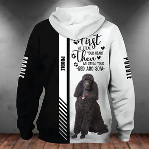 Poodle-First We Steal Your Heart Unisex Hoodie