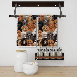 A Bunch Of Poodles Kitchen Towel