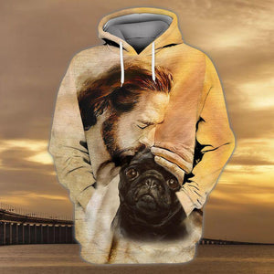 Pug With God Unisex Hoodie