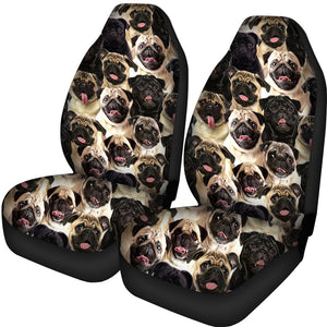 A Bunch Of Pugs Car Seat Cover