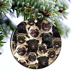 A Bunch Of Pugs_Porcelain/Ceramic Ornament