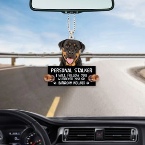 Rottweiler Personal Stalker Car Hanging Ornament