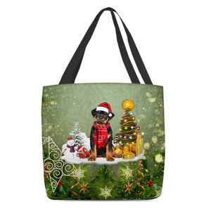 Rottweiler Merry Christmas Tote Bag