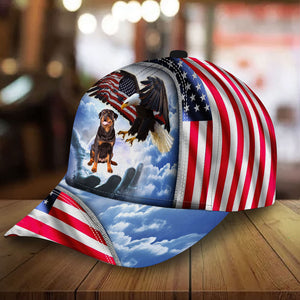 Rottweiler Perfect One Nation Under God Cap For Patriots And Dog Lovers