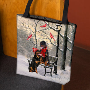 Rottweiler Hello Christmas/Winter/New Year Tote Bag