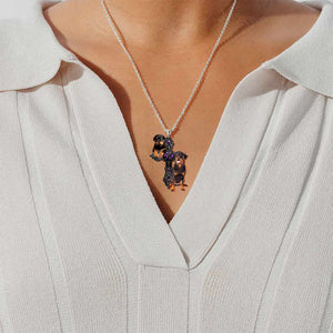 Rottweiler Pray For God Stainless Steel Necklace