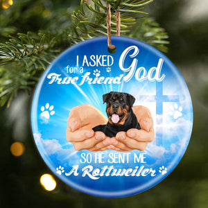 God Send Me A/An Rottweiler Porcelain/Ceramic Ornament