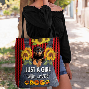 Rottweiler-Just A Girl Who Loves Dog Tote Bag