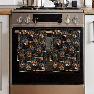 A Bunch Of Rottweilers Kitchen Towel
