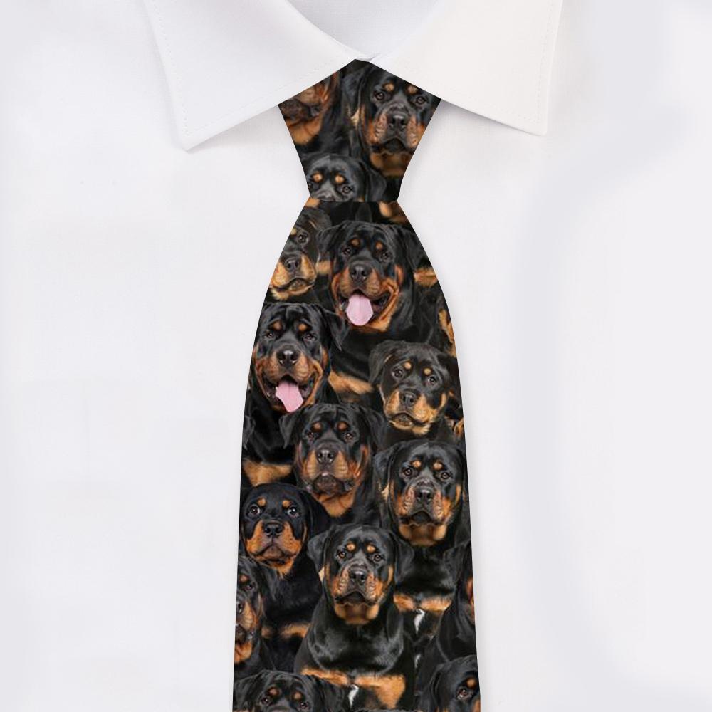A Bunch Of Rottweilers Tie For Men/Great Gift Idea For Christmas
