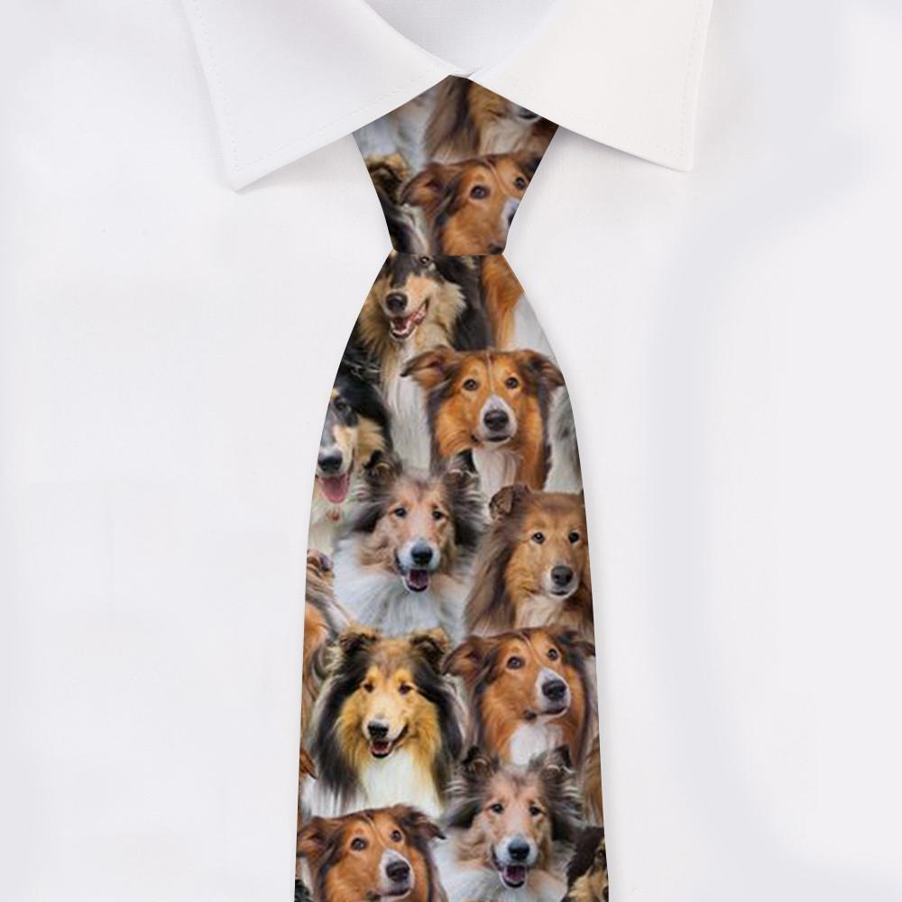 A Bunch Of Rough Collies Tie For Men/Great Gift Idea For Christmas