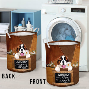 Saint Bernard- Laundry Today Or Naked Tomorrow Laundry Basket