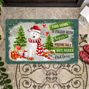 This Home Is Filled With Kisses/Samoyed Doormat