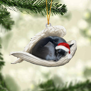 Schipperke Sleeping Angel Christmas Ornament