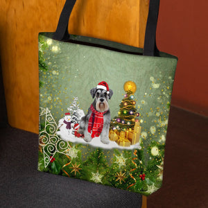 Schnauzer Merry Christmas Tote Bag