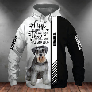 Schnauzer-First We Steal Your Heart Unisex Hoodie