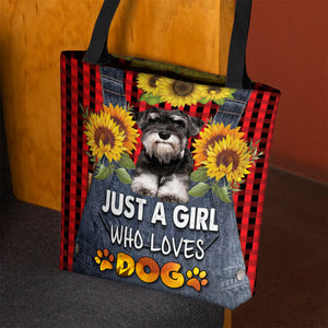 Schnauzer 2-Just A Girl Who Loves Dog Tote Bag