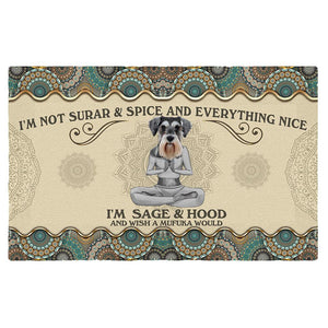 Wish A Mufuka Would-Schnauzer Doormat