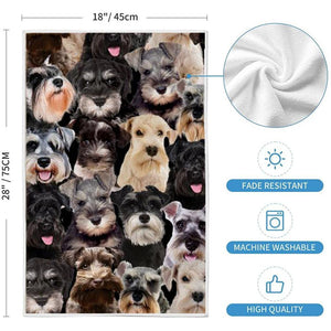 A Bunch Of Schnauzers Kitchen Towel