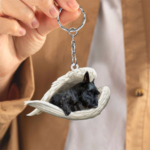 Scottish terrier Sleeping Angel Acrylic Keychain