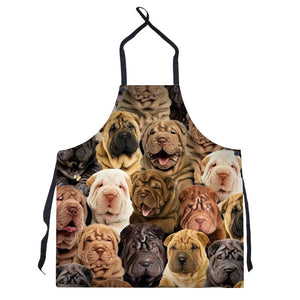 A Bunch Of Shar Peis Apron/Great Gift Idea For Christmas