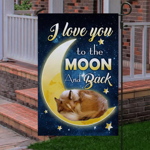 Shetland Sheepdog I Love You To The Moon And Back Garden Flag
