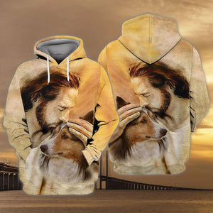 Shetland Sheepdog With God Unisex Hoodie