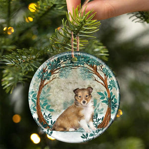 Shetland Sheepdog Among Forest Porcelain/Ceramic Ornament