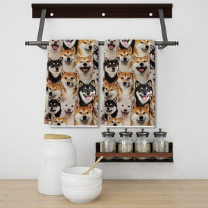 A Bunch Of Shiba Inus Kitchen Towel