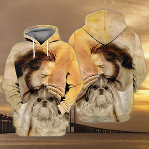 Shih Tzu With God Unisex Hoodie