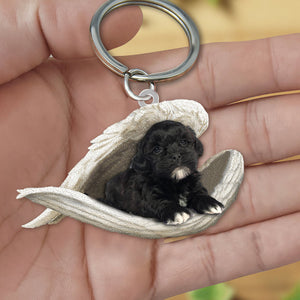 Shih tzu (Black)1Sleeping Angel Acrylic Keychain