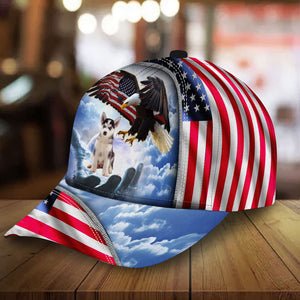 Siberian Husky Perfect One Nation Under God Cap For Patriots And Dog Lovers