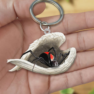 Spider Sleeping Angel Acrylic Keychain