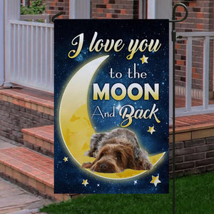 Spinone Italiano I Love You To The Moon And Back Garden Flag