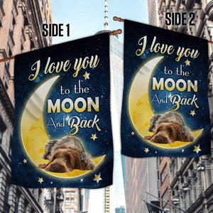 Spinone Italiano I Love You To The Moon And Back Garden Flag