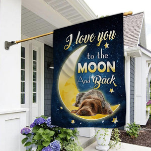 Spinone Italiano I Love You To The Moon And Back Garden Flag