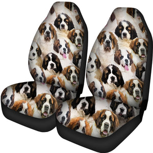 A Bunch Of St. Bernards Car Seat Cover