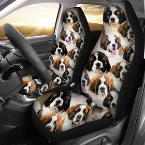A Bunch Of St. Bernards Car Seat Cover