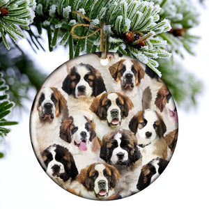 A Bunch Of St. Bernards Porcelain/Ceramic Ornament