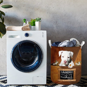 Staffordshire Bull Terrier- Laundry Today Or Naked Tomorrow Laundry Basket