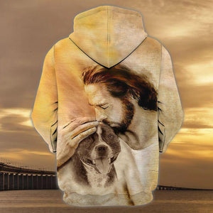Staffordshire Bull Terrier With God Unisex Hoodie