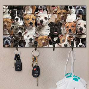 A Bunch Of Staffordshire Bull Terriers Key Hanger