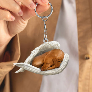 Vizsla Sleeping Angel Acrylic Keychaine