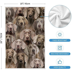 A Bunch Of Weimaraners Kitchen Towel