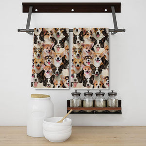 A Bunch Of Welsh Corgis Kitchen Towel