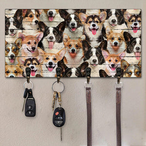 A Bunch Of Welsh Corgies Key Hanger