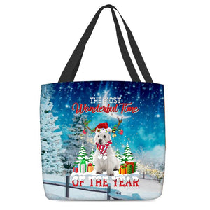 West Highland White Terrier Christmas Tote Bag