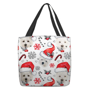 West Highland White Terrier Merry Christmas Tote Bag